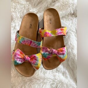 Mata Shoes Tie-Dye Sandals with Bow
